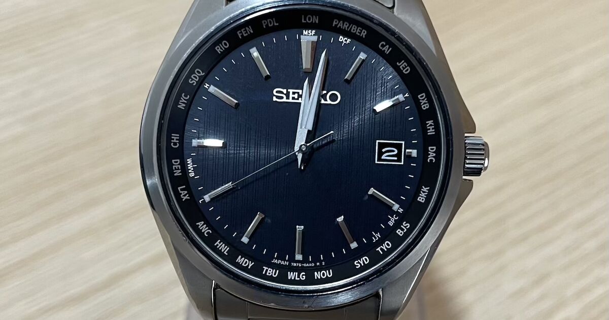 SEIKO セイコー チタン ソーラー時計 7B75-0AA0 | 買取実績 | 神奈川県